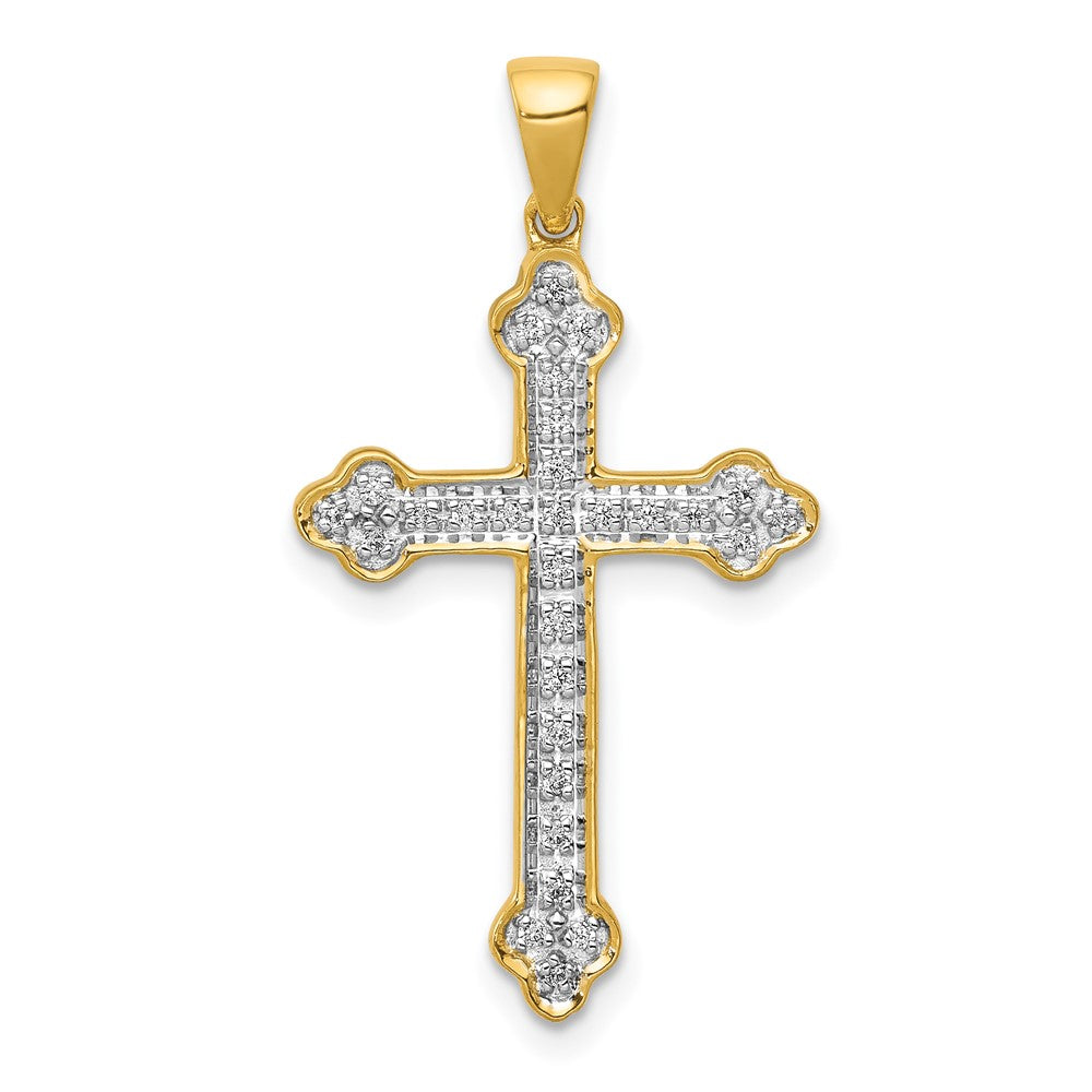 14k 1/10ct. Diamond Cross Pendant