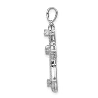 Load image into Gallery viewer, 14k White Gold 1/2ct. Diamond Fancy Cross Pendant

