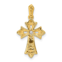 Load image into Gallery viewer, 14k 1/10ct. Diamond Fancy Cross Pendant

