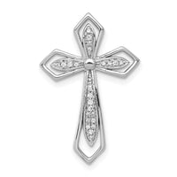 Load image into Gallery viewer, 14k White Gold 1/15ct. Diamond Cross Chain Slide
