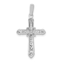 Load image into Gallery viewer, 14k White Gold 1/6ct. Diamond Filigree Cross Pendant
