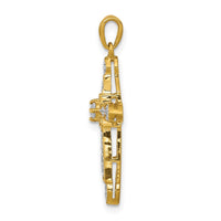 Load image into Gallery viewer, 14k 1/6ct. Diamond Filigree Cross Pendant

