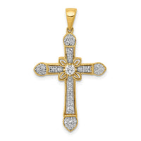 Load image into Gallery viewer, 14k 1/3ct. Diamond Filigree Cross Pendant
