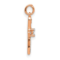 Load image into Gallery viewer, 14k Rose Gold .03ct. Diamond Cross Charm
