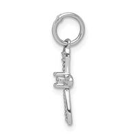 Load image into Gallery viewer, 14k White Gold .03ct. Diamond Cross Charm
