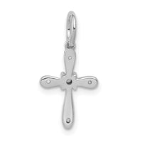 Load image into Gallery viewer, 14k White Gold .03ct. Diamond Cross Charm
