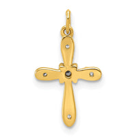 Load image into Gallery viewer, 14k and Rhodium .03ct. Diamond Cross Charm
