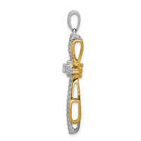 Load image into Gallery viewer, 14k Two-tone 1/3ct. Diamond Passion Cross Pendant
