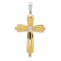 Load image into Gallery viewer, 14k Two-tone 1/3ct. Diamond Passion Cross Pendant
