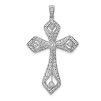 Load image into Gallery viewer, 14k White Gold 5/8ct. Diamond Passion Cross Pendant
