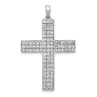 Load image into Gallery viewer, 14k White Gold 1ct. Diamond Latin Cross Pendant
