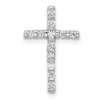 Load image into Gallery viewer, 14k White Gold 1/4ct. Diamond Cross Chain Slide
