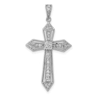 Load image into Gallery viewer, 14k White Gold 1/3ct. Diamond Passion Cross Pendant
