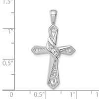 Load image into Gallery viewer, 14k White Gold 1/20ct. Diamond Cross Pendant

