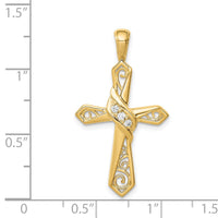 Load image into Gallery viewer, 14k 1/20ct. Diamond Cross Pendant
