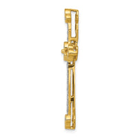 Load image into Gallery viewer, 14k 3/4ct. Diamond Budded Cross Chain Slide
