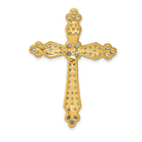 Load image into Gallery viewer, 14k 3/4ct. Diamond Budded Cross Chain Slide
