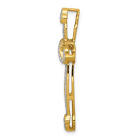 Load image into Gallery viewer, 14k 5/8ct. Diamond Budded Cross Chain Slide
