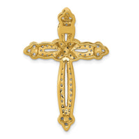 Load image into Gallery viewer, 14k 5/8ct. Diamond Budded Cross Chain Slide
