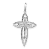 Load image into Gallery viewer, 14k White Gold 1/4ct. Diamond Fancy Cross Pendant
