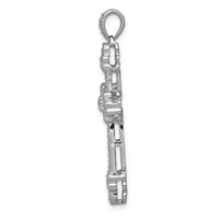 Load image into Gallery viewer, 14k White Gold 3/8ct. Diamond Budded Cross Pendant
