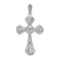 Load image into Gallery viewer, 14k White Gold 1/3ct. Diamond Fancy Cross Pendant
