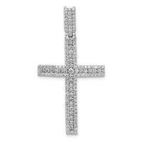 Load image into Gallery viewer, 14k White Gold 1 1/10ct. Diamond Latin Cross Pendant
