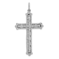 Load image into Gallery viewer, 14k White Gold 1ct. Diamond Budded Cross Pendant
