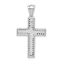 Load image into Gallery viewer, 14k White Gold 1/5ct. Black and White Diamond Cross Pendant
