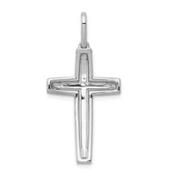 Load image into Gallery viewer, 14k White Gold Diamond Cross Pendant
