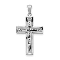 Load image into Gallery viewer, 14k White Gold Large 1/10ct. Diamond Cross Pendant
