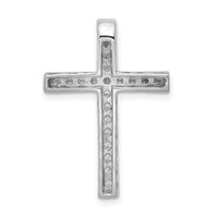 Load image into Gallery viewer, 14k White Gold 3/8ct. Diamond Cross Chain Slide
