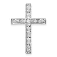 Load image into Gallery viewer, 14k White Gold 3/8ct. Diamond Cross Chain Slide

