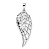 Load image into Gallery viewer, 14k White Gold Diamond Open-work Wing Pendant

