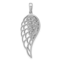 Load image into Gallery viewer, 14k White Gold Diamond Open-work Wing Pendant

