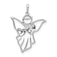 Load image into Gallery viewer, 14k White Gold Diamond Angel Pendant
