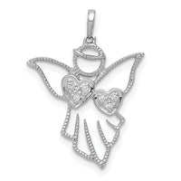 Load image into Gallery viewer, 14k White Gold Diamond Angel Pendant
