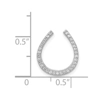 Load image into Gallery viewer, 14k White Gold 1/6ct. Diamond Horseshoe Chain Slide
