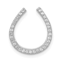 Load image into Gallery viewer, 14k White Gold 1/6ct. Diamond Horseshoe Chain Slide
