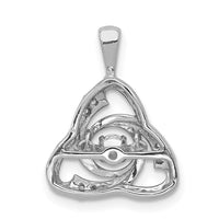 Load image into Gallery viewer, 14k White Gold Vibrant Diamond Celtic Pendant
