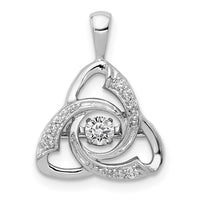Load image into Gallery viewer, 14k White Gold Vibrant Diamond Celtic Pendant
