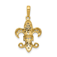 Load image into Gallery viewer, 14k Diamond Fleur De Lis Pendant
