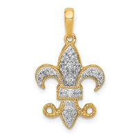 Load image into Gallery viewer, 14k Diamond Fleur De Lis Pendant
