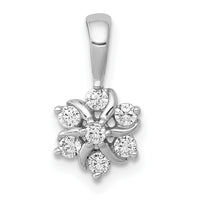 Load image into Gallery viewer, 14k White Gold 1/4ct. Diamond Flower Pendant

