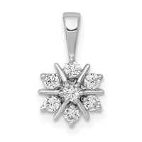Load image into Gallery viewer, 14k White Gold 1/4ct. Diamond Floral Pendant
