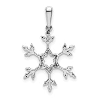Load image into Gallery viewer, 14k White Gold 1/6ct. Diamond Snowflake Pendant
