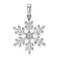 Load image into Gallery viewer, 14k White Gold 1/6ct. Diamond Snowflake Pendant
