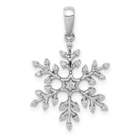 Load image into Gallery viewer, 14k White Gold 1/6ct. Diamond Snowflake Pendant
