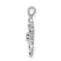 Load image into Gallery viewer, 14k White Gold 1/10ct. Blue and White Diamond Snowflake Pendant
