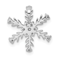 Load image into Gallery viewer, 14k White Gold 1/6ct. Diamond Snowflake Chain Slide
